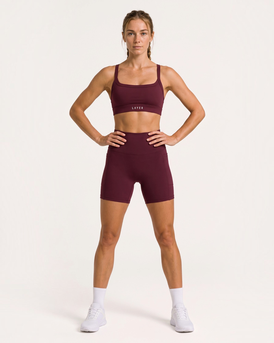 Accelerate Sports Bra - Dark Cherry