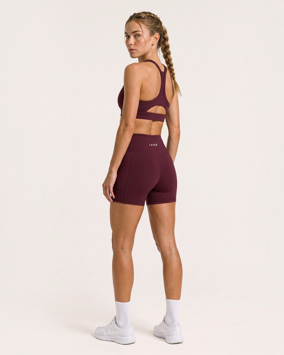Accelerate Sports Bra - Dark Cherry