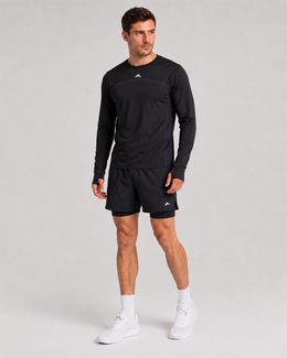 Adapt Long Sleeve Running Top - Black