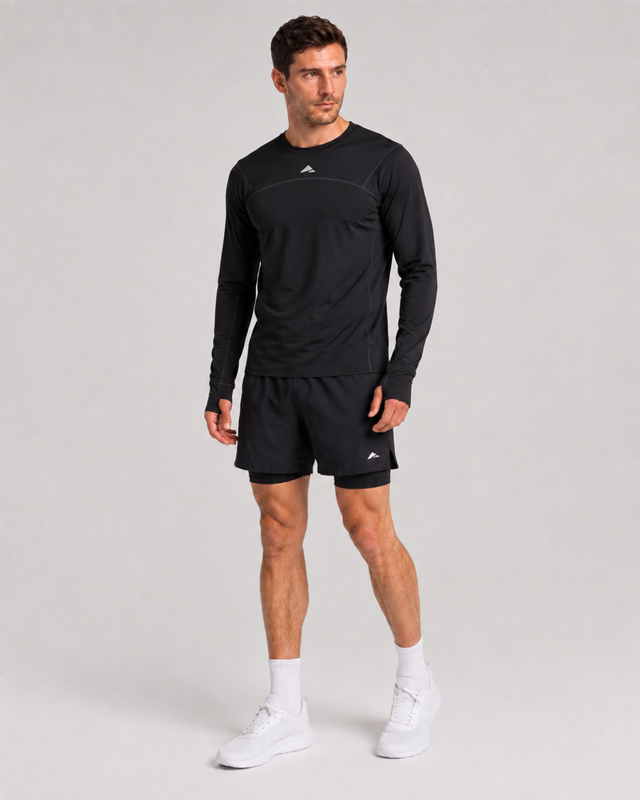 Adapt Long Sleeve Running Top - Black