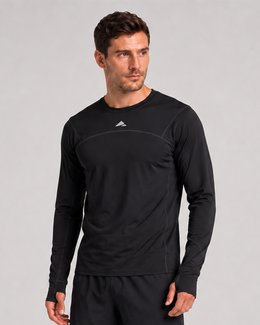 Adapt Long Sleeve Running Top - Black
