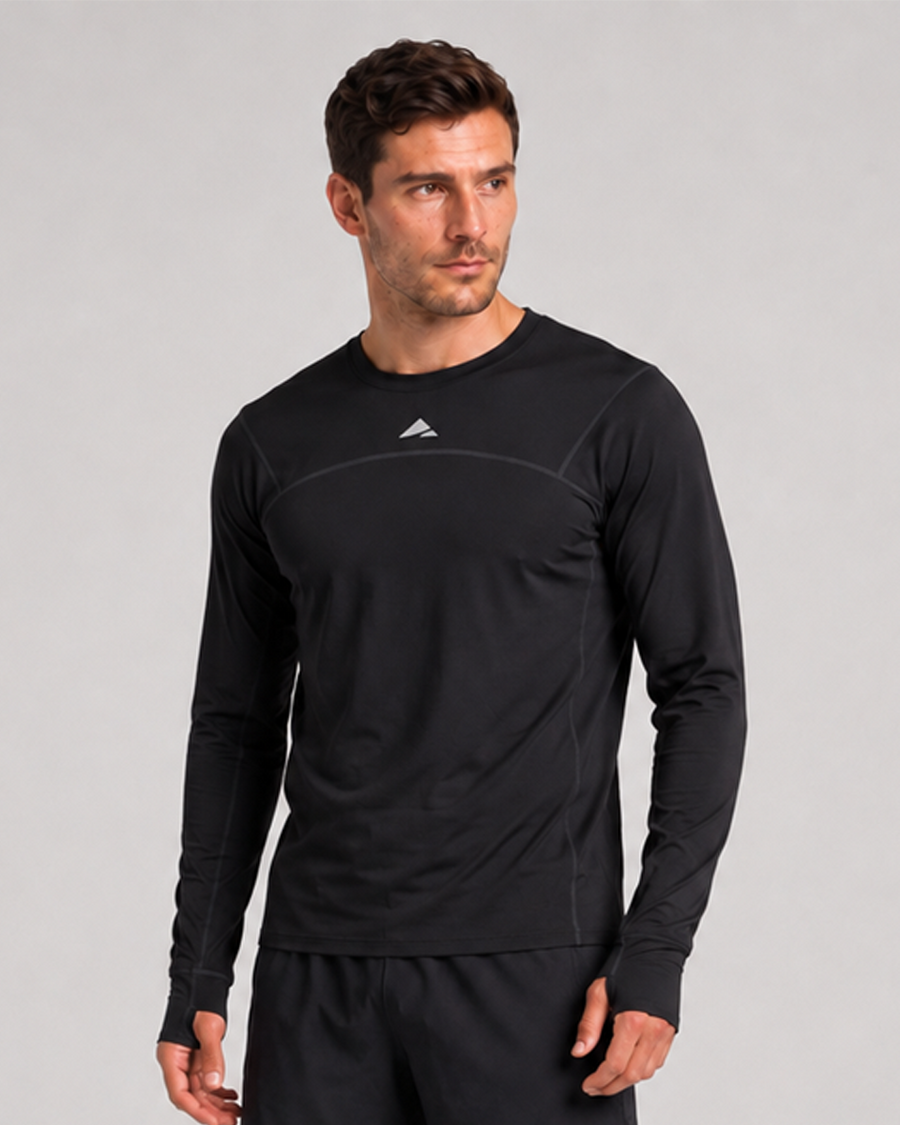 Adapt Long Sleeve Running Top - Black
