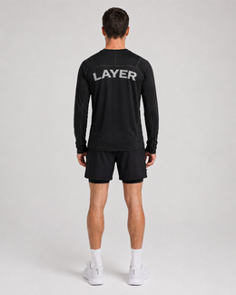 Adapt Long Sleeve Running Top - Black