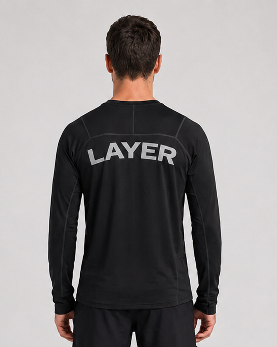 Adapt Long Sleeve Running Top - Black