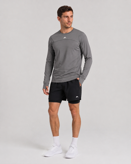 Adapt Long Sleeve Running Top - Dark Grey