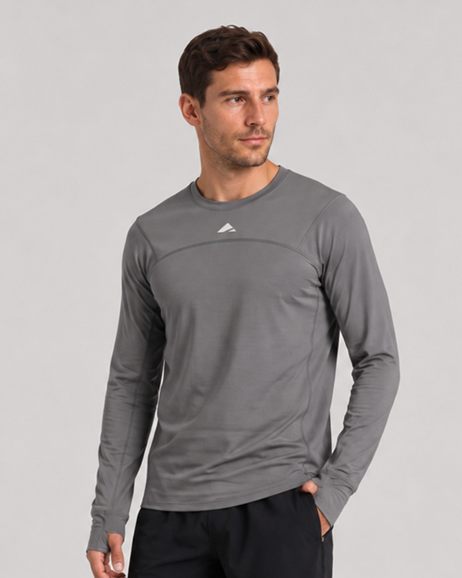 Adapt Long Sleeve Running Top - Dark Grey