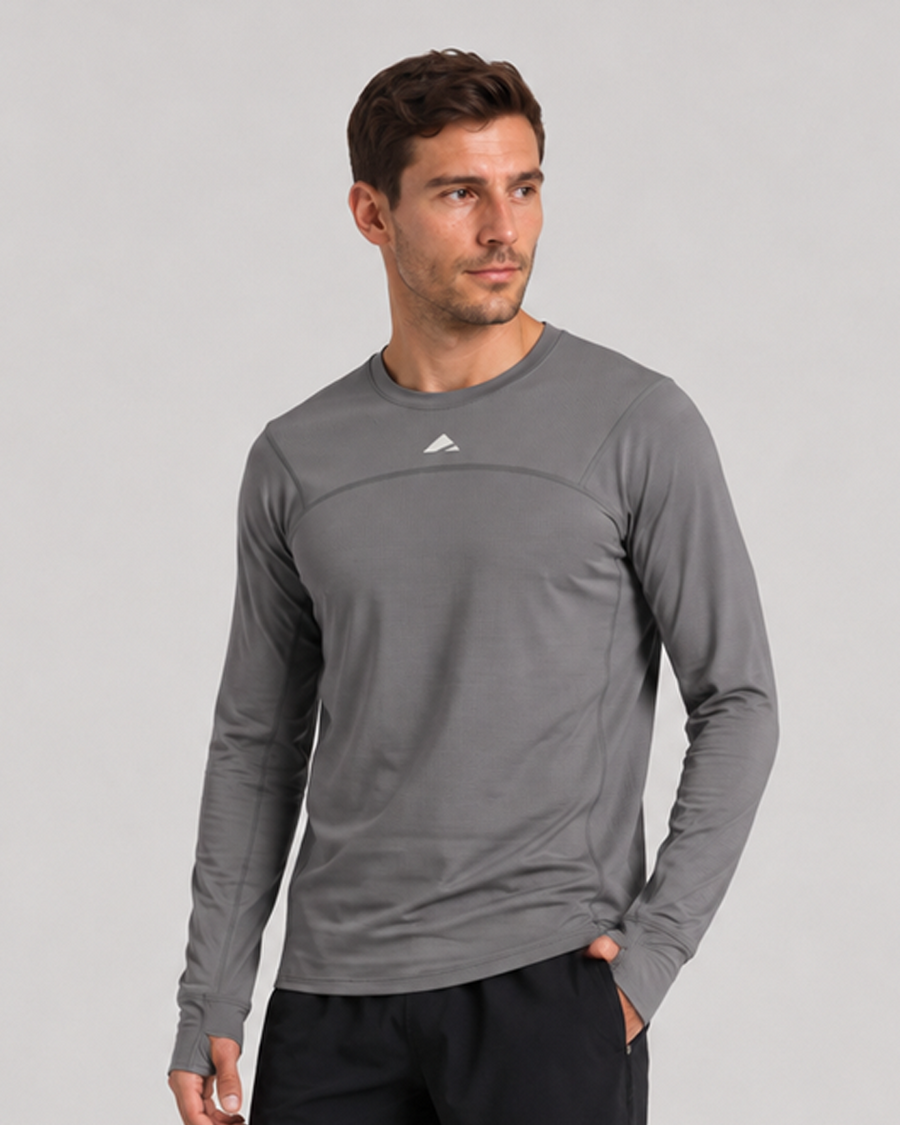 Adapt Long Sleeve Running Top - Dark Grey