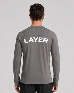 Adapt Long Sleeve Running Top - Dark Grey