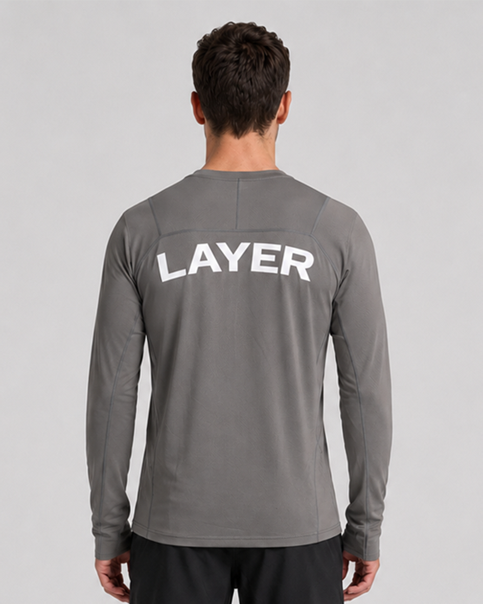 Adapt Long Sleeve Running Top - Dark Grey