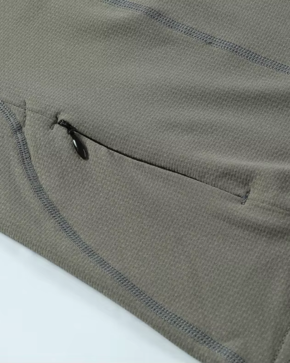 Adapt Long Sleeve Running Top - Khaki