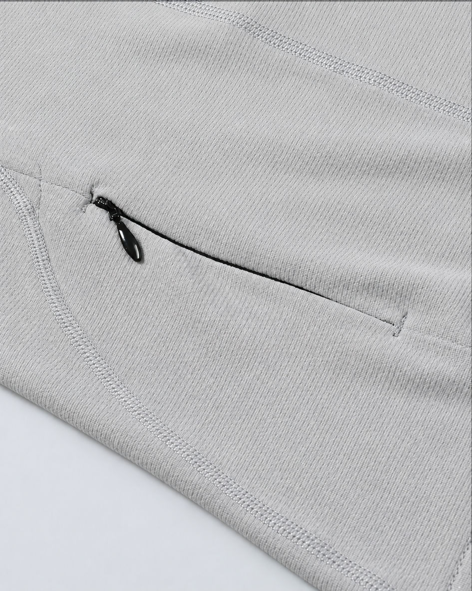 Adapt Long Sleeve Running Top - Light Grey