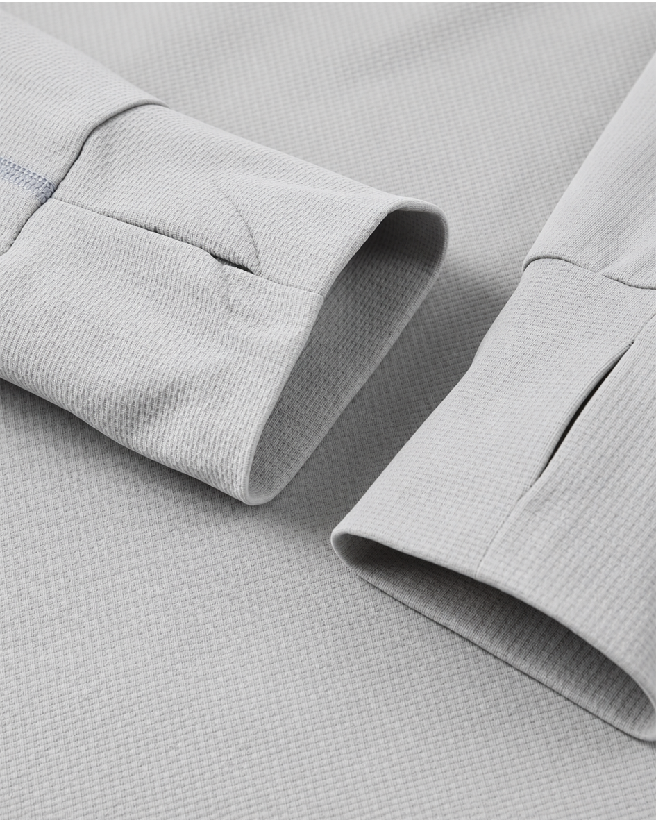 Adapt Long Sleeve Running Top - Light Grey
