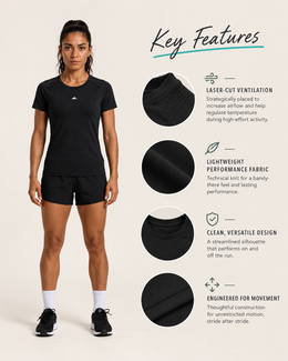 Adapt Women's Running Tee - Black