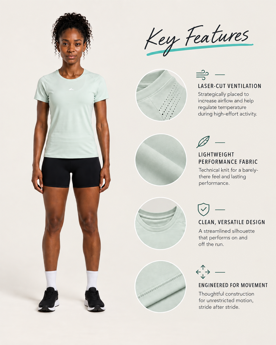 Adapt Women's Running Tee - Fresh Green
