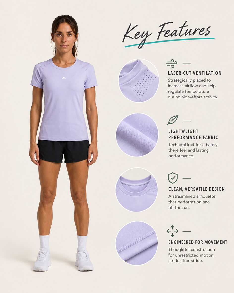 Adapt Women's Running Tee - Lilac
