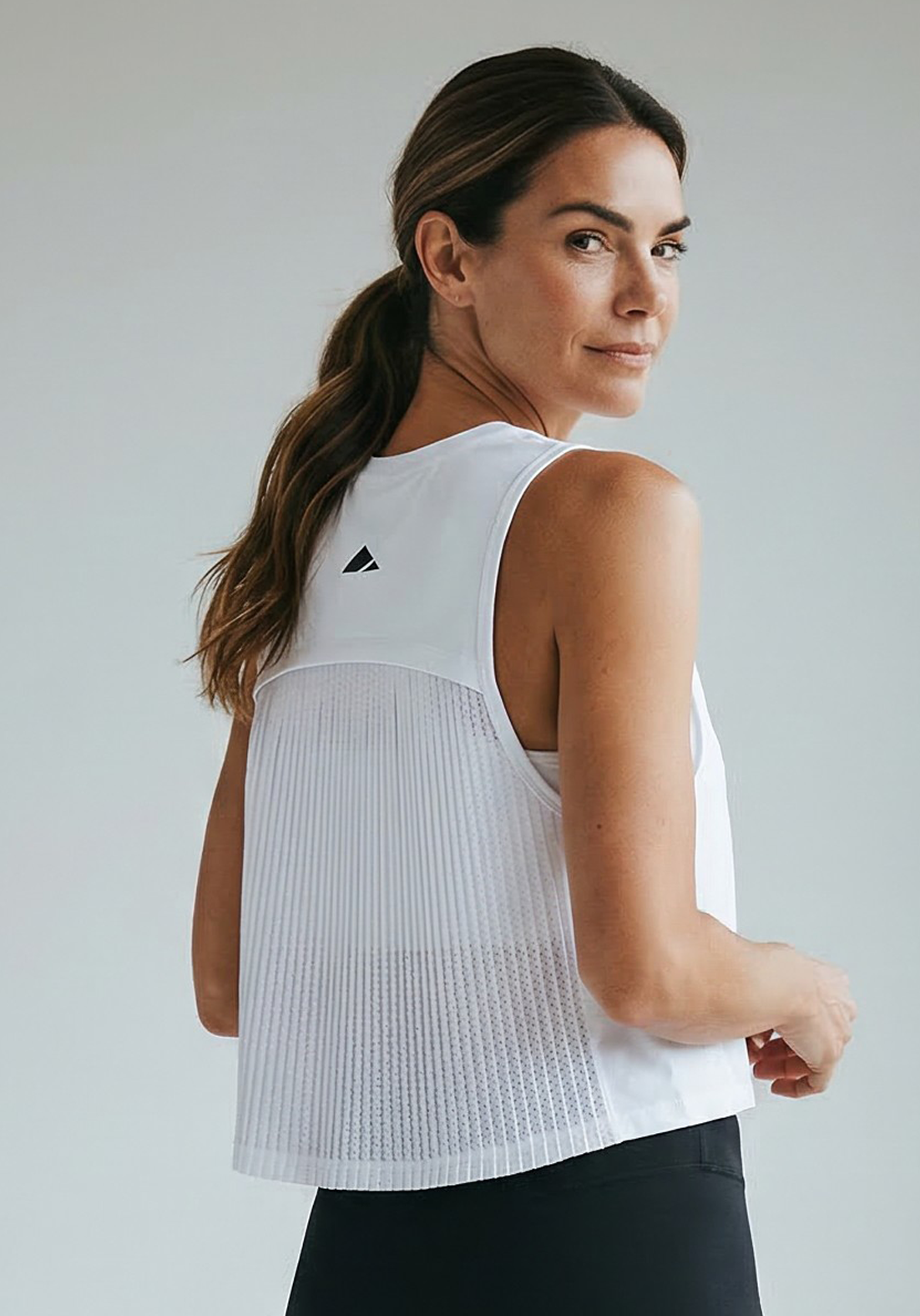 Layer AeroFlow Training Vest in white, back view