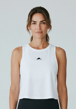 Layer AeroFlow Training Vest in white, front view
