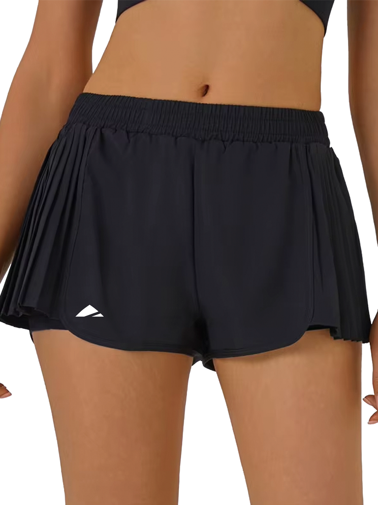 Women's AeroFlow 2-in-1 Pleated Running Shorts