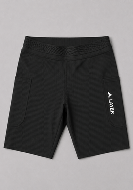 AeroLYR Ribbed Race Shorts - Black