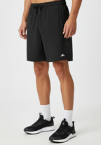 Layer Axis 7" Training Shorts in black, side view
