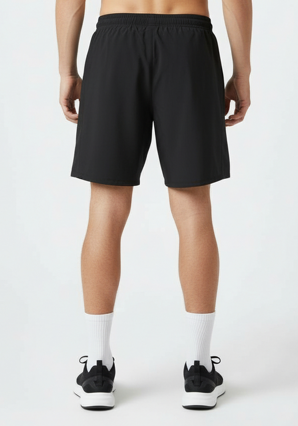 Layer Axis 7" Training Shorts in black, rear silhouette
