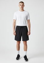 Layer Axis 7" Training Shorts in black, front studio view
