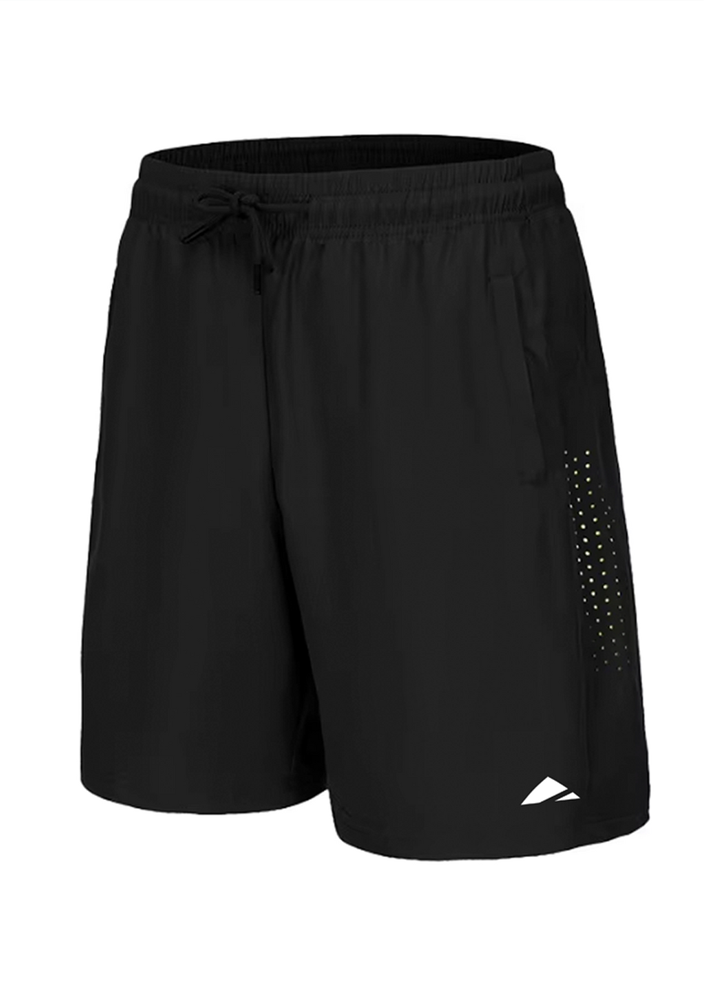 Layer Axis 7" Training Shorts in black, angled front view
