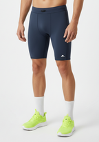 Layer men's Core Run Short Tights in navy, front angle view
