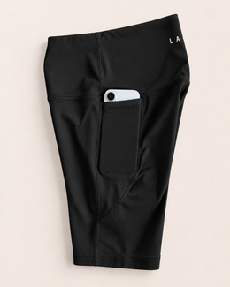 Elevate High Rise 6" Short - Black