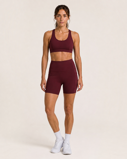Elevate High Rise 6" Short - Dark Cherry