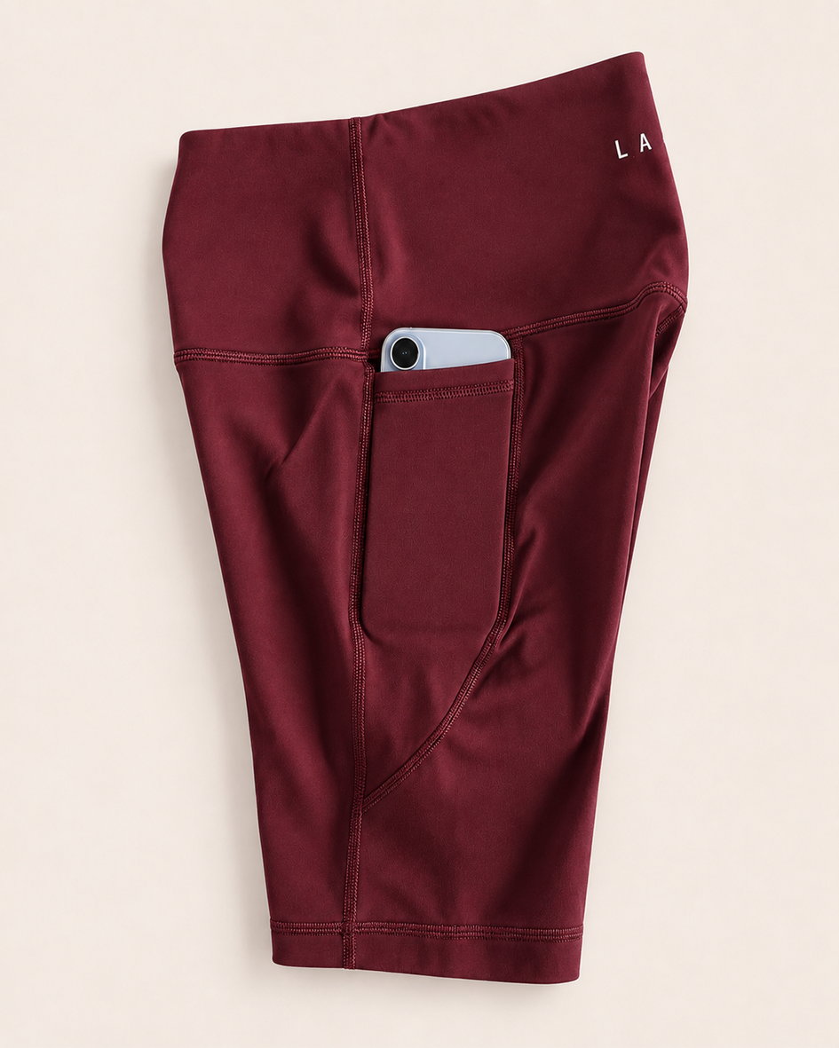 Elevate High Rise 6" Short - Dark Cherry