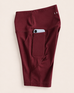 Elevate High Rise 6" Short - Dark Cherry