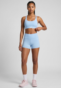 Layer Elevate Sports Bra in Glacier Blue, front full view
