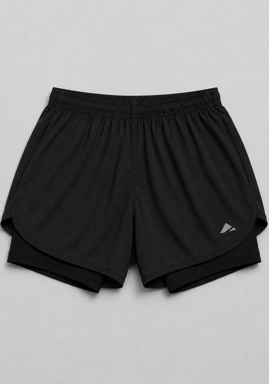 Engage 2-in-1 Running Shorts - Black