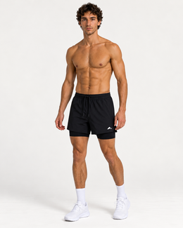 Engage Pro 2-in-1 Running Shorts - Black