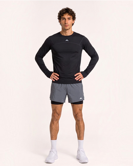 Engage Pro 2-in-1 Running Shorts - Grey Steel