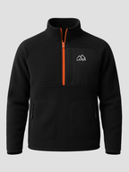 Layer Explorer Recycled Fleece in midnight black – sustainable midweight fleece designed for warmth and comfort