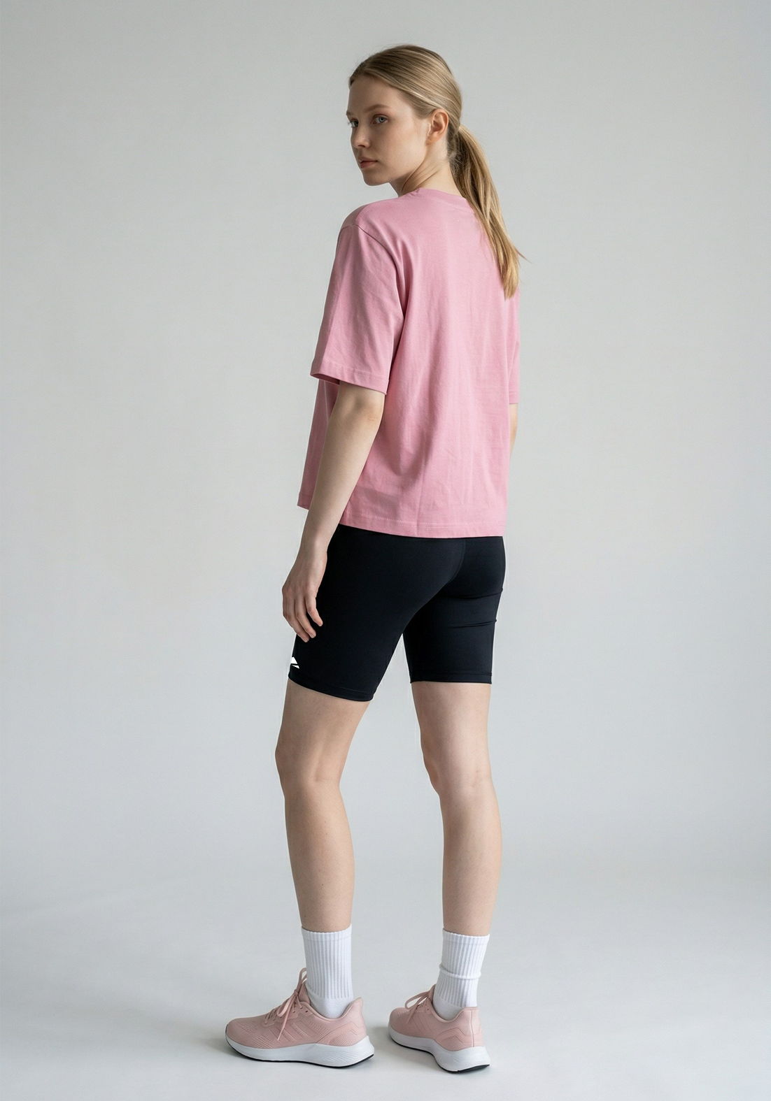Layer FLXFIT Box Tee in Dusty Pink, side view

