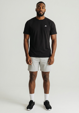 Layer FLXFIT Icon Training Tee in Black, full front view
