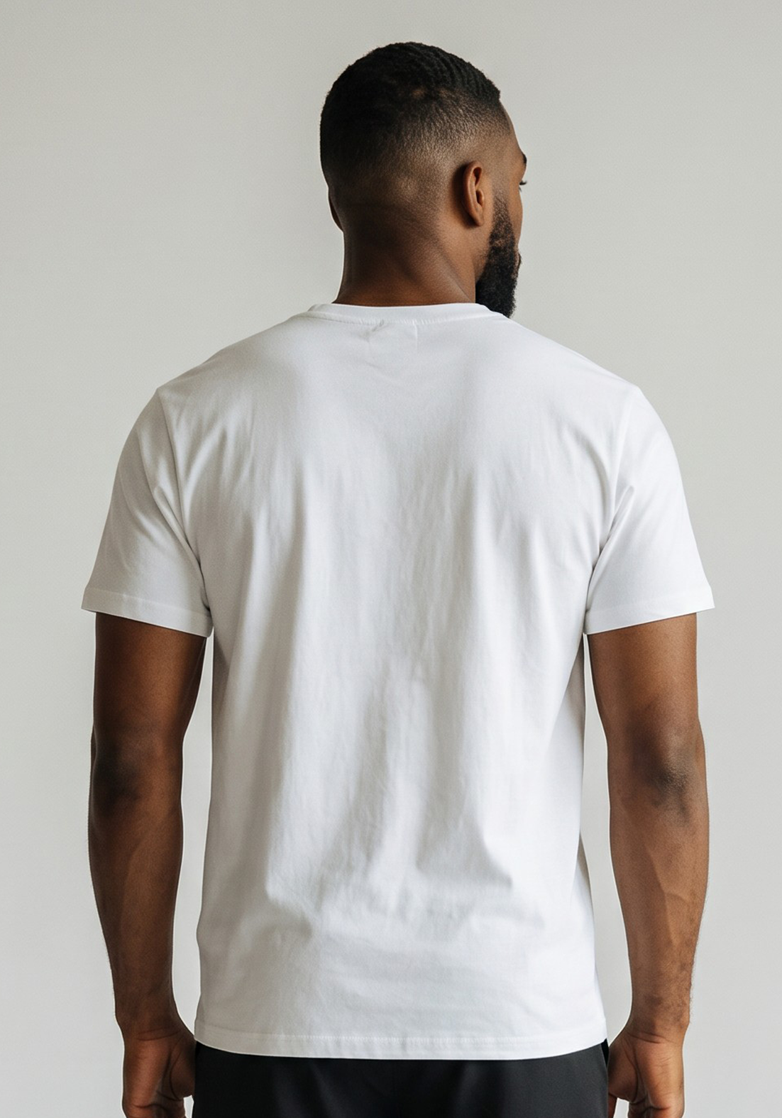 Layer FLXFIT Icon Training Tee in White, back view
