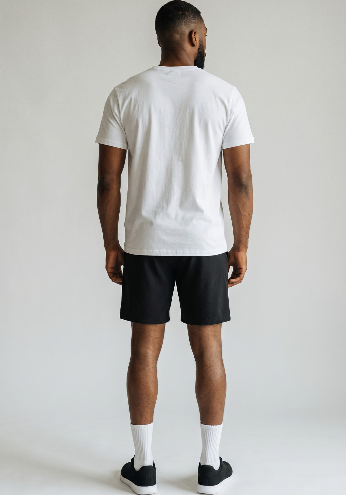 Layer FLXFIT Icon Training Tee in White, back full view
