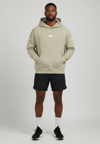 Layer FTR Shadow Hoodie sand full body front view For The Run