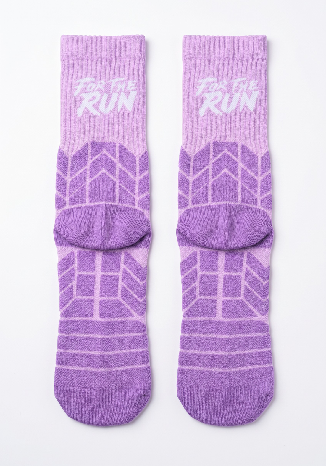 Layer FTR Performance Socks in Lavender Mist, back view

