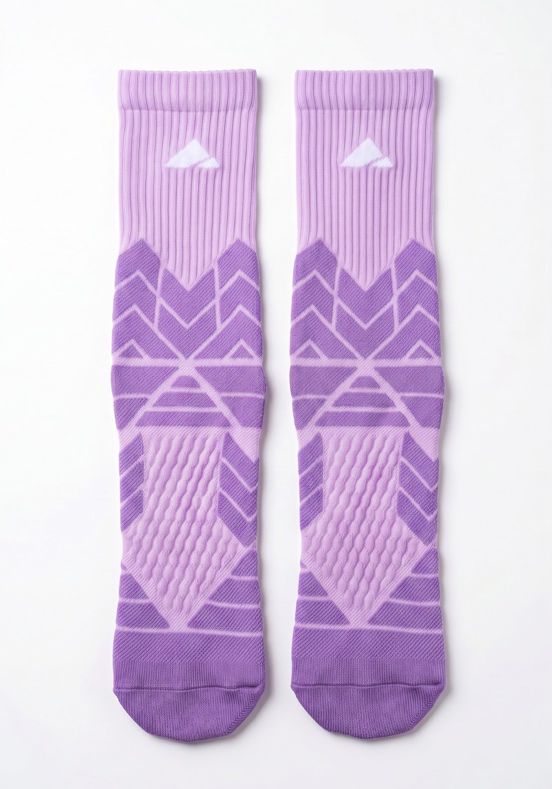 Layer FTR Performance Socks in Lavender Mist, front view
