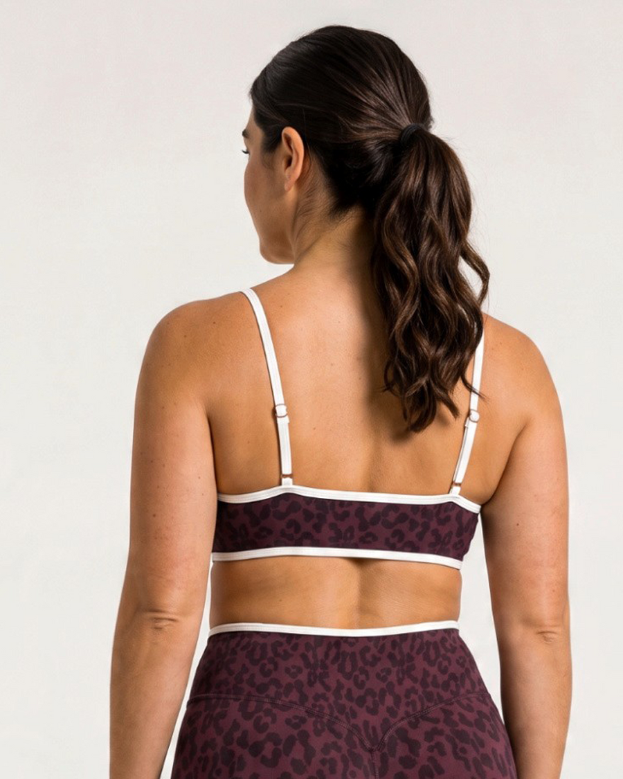 Fusion Training Bra - Cherry Leopard Print