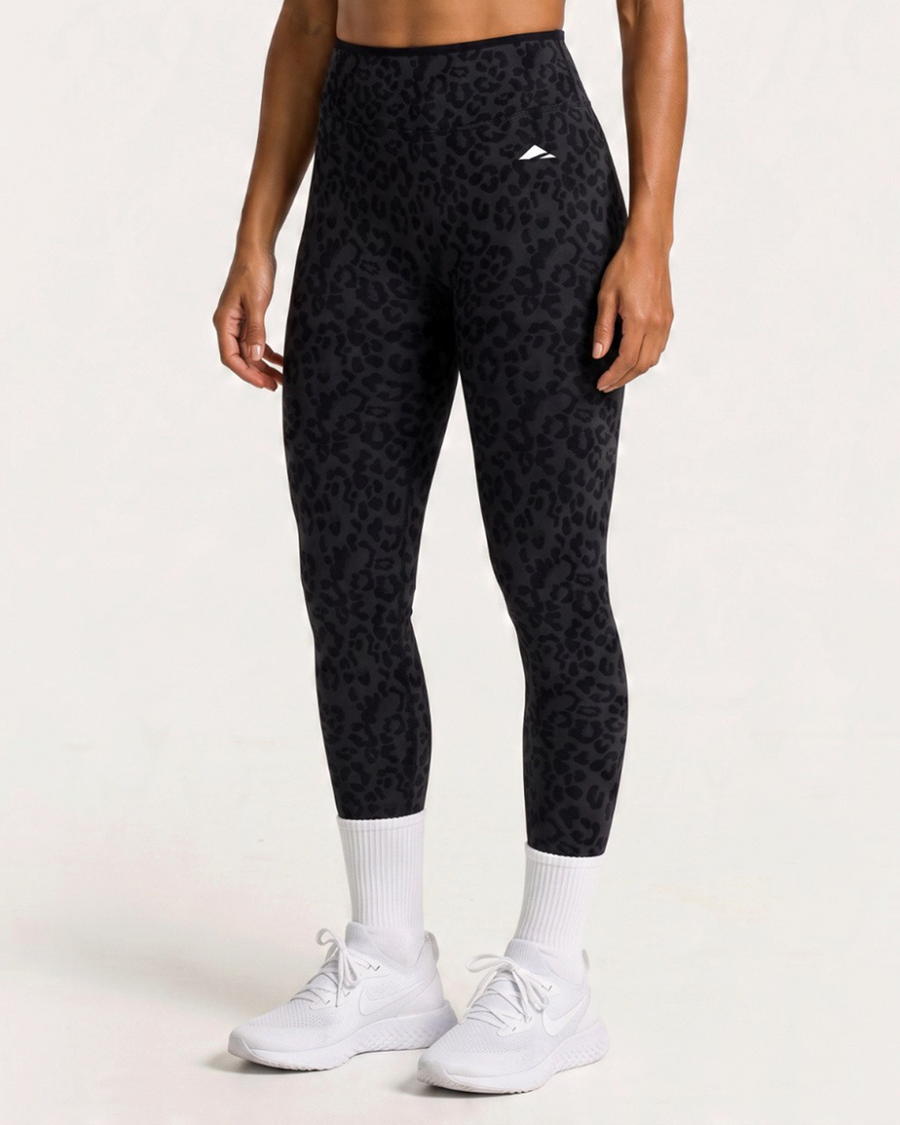 Fusion Training Leggings - Black Leopard Print