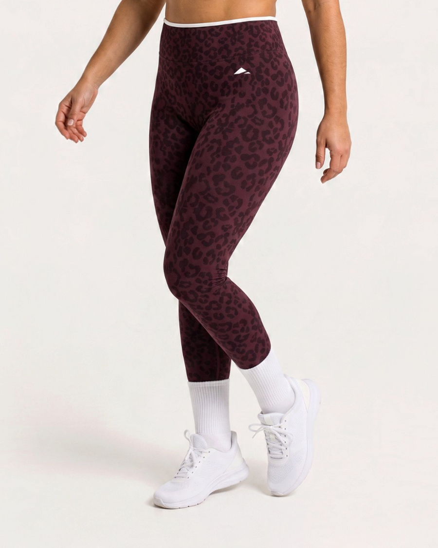 Fusion Training Leggings - Cherry Leopard Print