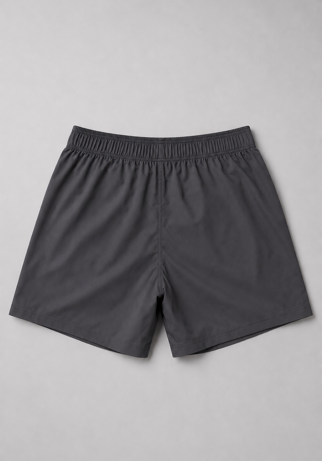 Layer Hybrid 7" Training Shorts in Dark Grey, back flatlay
