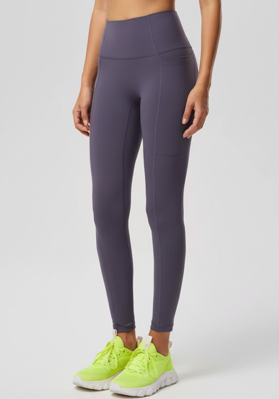 Layer LRX Training Leggings in Purple, side view
