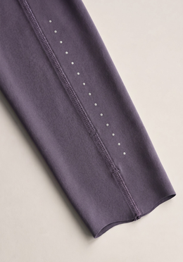 Layer LRX Training Leggings in Purple, close detail
